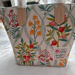 Spartina Out to Lunch Bag Queenie Topiary White NWT!
